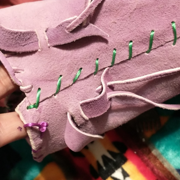 Purple Ombre So Soft Small Leather Bag- riding bag - Picture 7 of 7